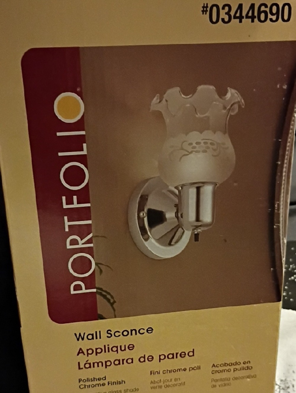 Polished Chrome and Frosted Glass Wall Sconce Thesr Item are Glass